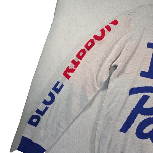 Pabst Blue Ribbon Beer Sweater Pullover Men's Oversized Medium I Love Pabst Xmas - Picture 5 of 10